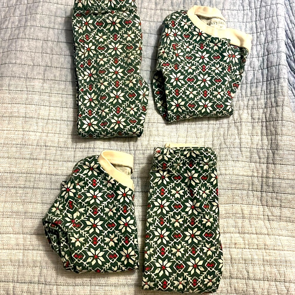 Burt’s bees kids matching winter jammies (24m and 4t)